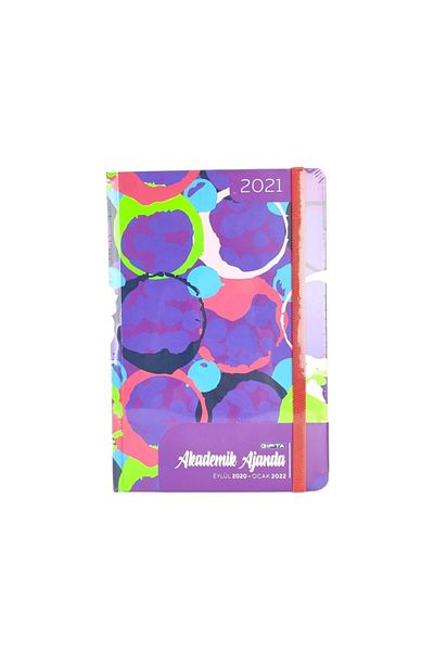 Gıpta Colored Circle Patterned Academic Agenda Hard Cover Bound 17x24 2020-2022