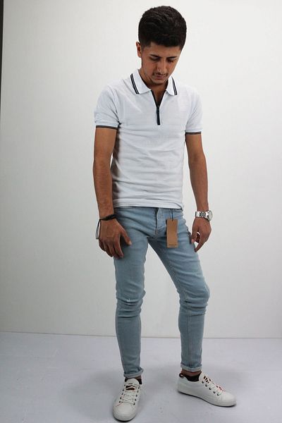 Staff Men's Blue Ripped Jeans