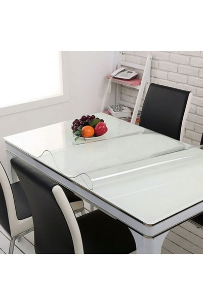 polset Glass Look Transparent 1.5 mm Thick PVC Tablecloth 80x120 cm
