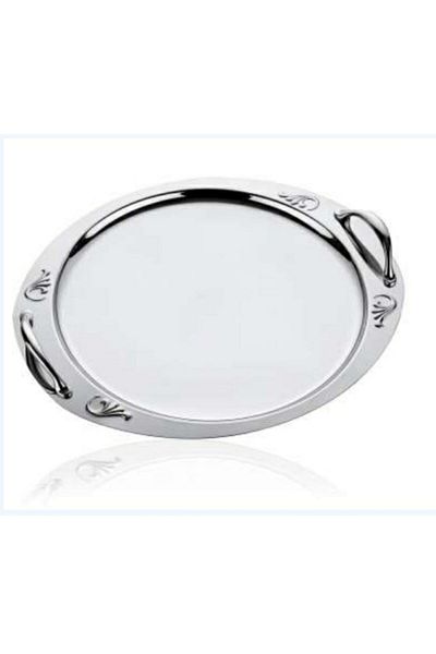 Özkent Large Size Snowdrop Tea Tray - Steel