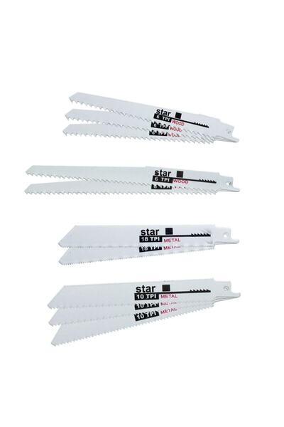 COMBAT Tilki Kuyruğu Testere Bıçakları 10 Parça Ağaç Metal Testere Bıçak