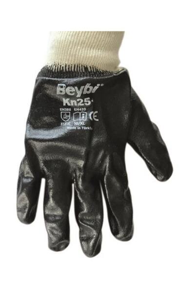 Beybi Nitril Eldiven Siyah 10 No Kn25+ Tam Kaplı
