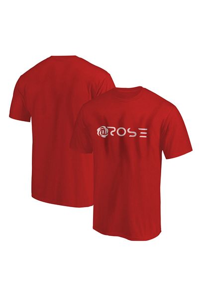 usateamfans Ανδρικό μπλουζάκι με λογότυπο Derrick Rose με κόκκινο χρώμα