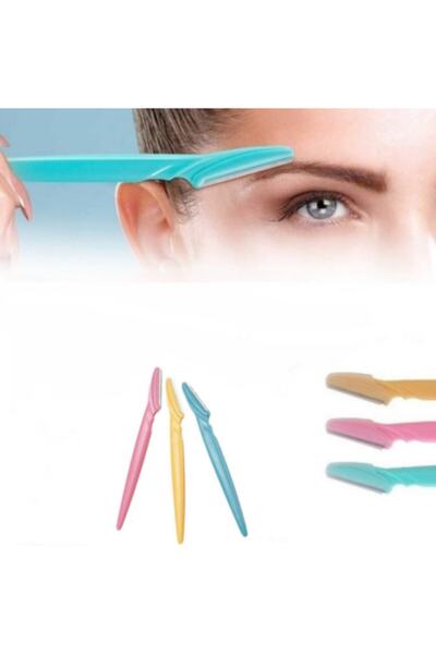 Genel Markalar Profesyonel Kaş Usturası Kaş Jileti Kaş Şekillendirici 3'lü Set