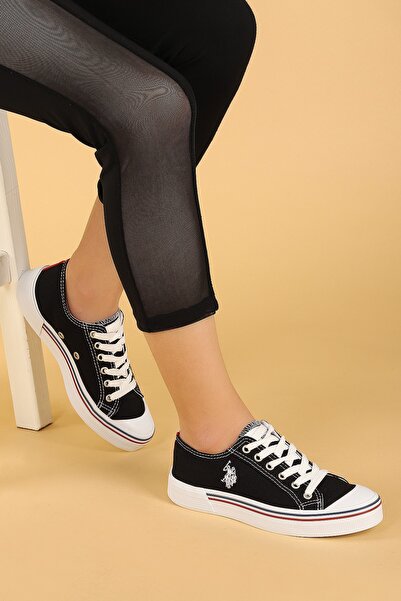 U.S. Polo Assn. حذاء رياضي للمشي اليومي باللون الأسود للنساء من Penelope