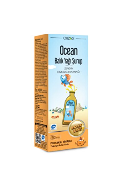 Orzax Ocean Balık Yağı Portakal Aromalı Şurup 150 Ml