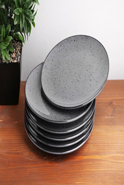 Keskinbıçak Seramik 6lı Antrasit Servis Tabağı