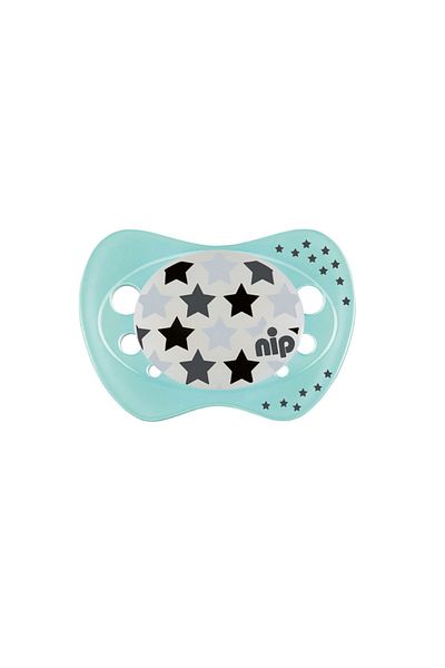 Nip Baby Boy Colorful Hippo & Star Night Silicone Pacifier 5-18 Months
