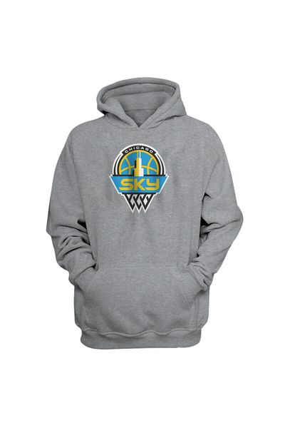usateamfans Мъжки сив суитшърт с качулка Chicago Sky