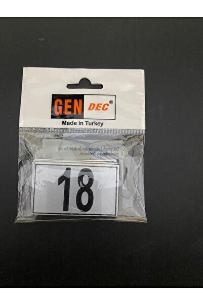 Hırdavat Kapı Numarası Dolap,raf,posta Kutusu Numarası 4x6 Cm 1 Den 18 E