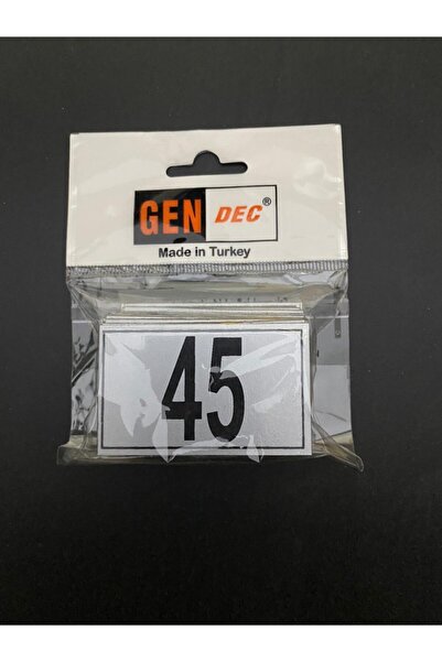 Hırdavat Kapı Numarası Dolap,raf,posta Kutusu Numarası 4x6 Cm 1 Den 45 E