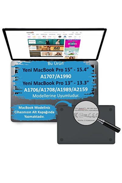 Mcstorey Macbook Pro ile Uyumlu TouchBar Koruyucu Film Jelatin A1706 1989 A2159 1707 A1990 2016/2019