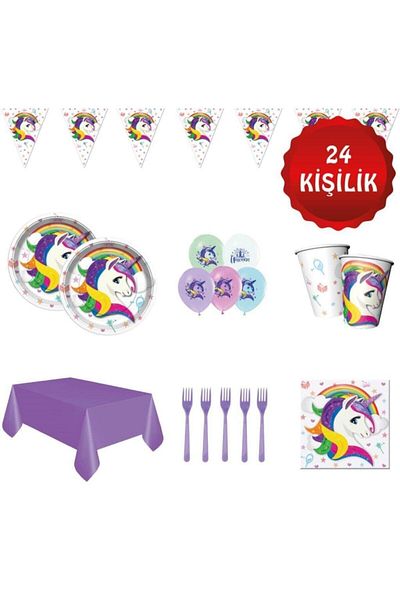 UNICORN Unicorn 24 Person Birthday Party Ornaments Set