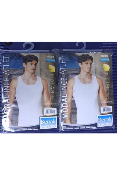 Berrak Men's White Modal Thin Undershirt