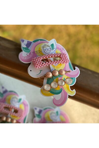 QUEEN AKSESUAR Trend modni novi Sa kamenčićima set ružičastih bočnih kopči sa...