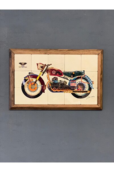 Oscar Stone Decor Masif Ahşap Çerçeveli Baskılı Doğaltaş (traverten) Tablo Mo...