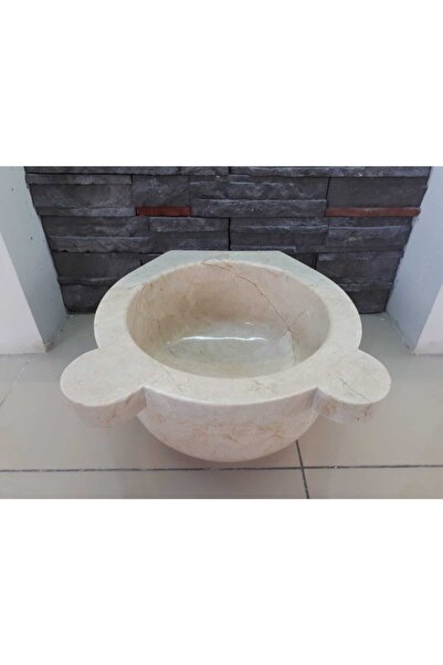 Genel Markalar Bej Mermer Düz Kurna Ev Banyo Dekorasyon Etka