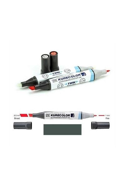 Zig Kurecolor Twin S Graphic Drawing Pen 539 Marine Green