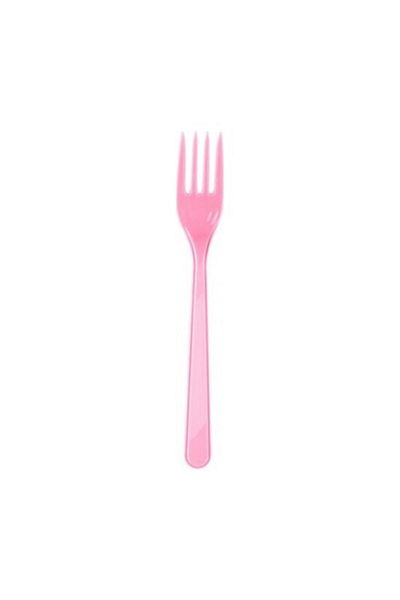 ELGALA Fork Plastic Fork 25 Pieces Pink Color