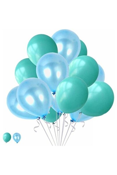 Happyland 15 بالون أزرق 15 باللون الأخضر النعناعي غير اللامع