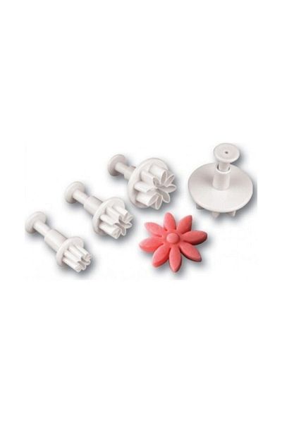 Pasta Papatya Cookie Mold with Push Injector 4 Pieces