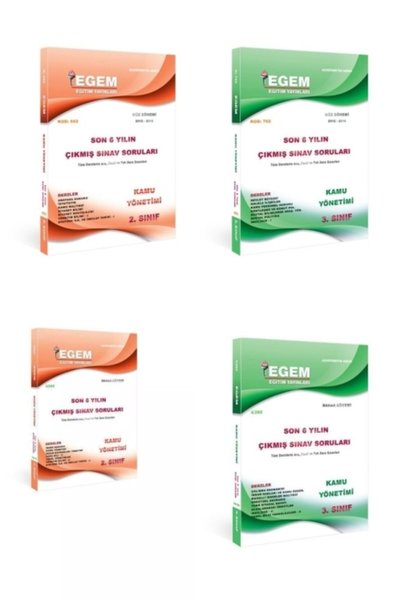 Egem Eğitim Yayınları (aöf) Siyaset Bilimi Ve Kamu Yönetimi 2 Ve 3. Sınıf 3,4...