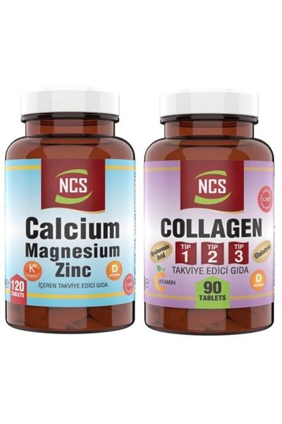 NCS Collagen Type 1-2-3 (colagen) 90 Tablets Calcium Magnesium Zinc 120 Tablets Vitamin D&k