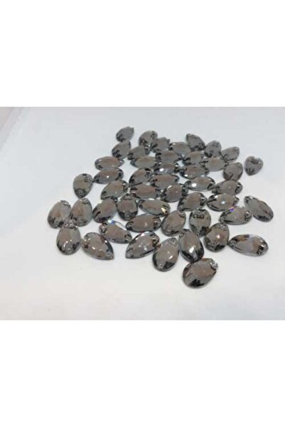 yiğit aksesuar 11x18 Çift Delikli Dikilebilir Kristal Damla Taş  20 Adet