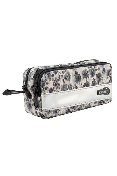 Kalemlig Spring Double Canvas Fabric Two Compartment Pencil Case Model-06