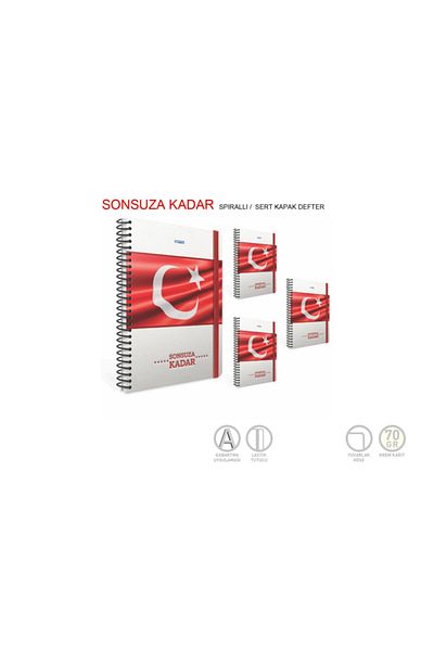 Gıpta Forever 17x24cm Hard Cover Spiraled 120 Sheets Lined Notebook