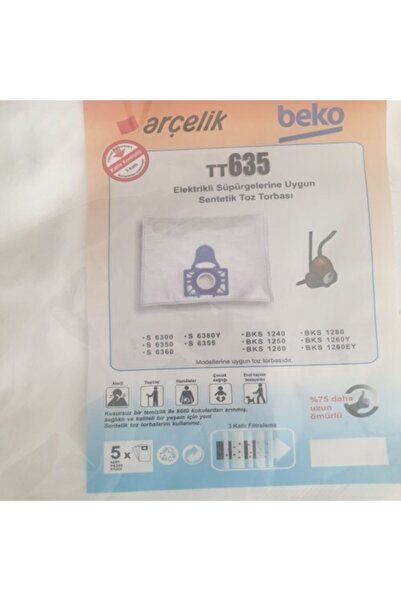 Arçelik Set de 5 saci pentru aspirator din pânză