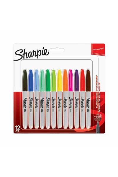 Sharpie Fine Permanent Marker, 12 Pack Mixed Warm Colors