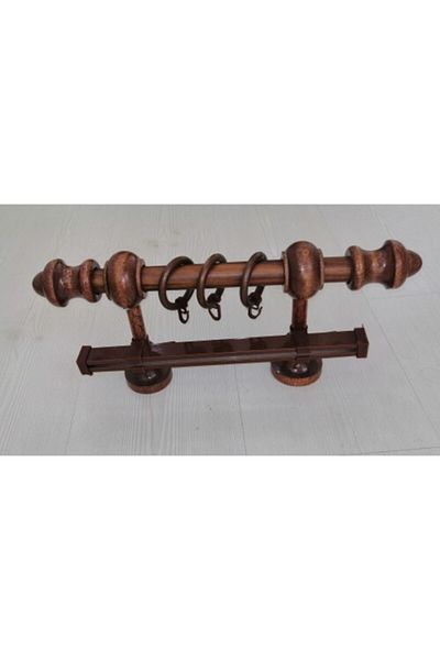 Özgür Κουρτίνα μονού σωλήνα Beksahome Rustic 125cm Καρυδιά