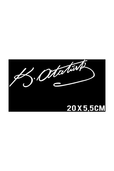Yerli Kemal Atatürk İmzalı Sticker Araba, Oto,  Araç Sticker