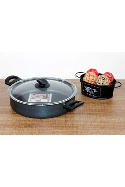 Mehtap Granite Effect 28 Cm Flat Pot