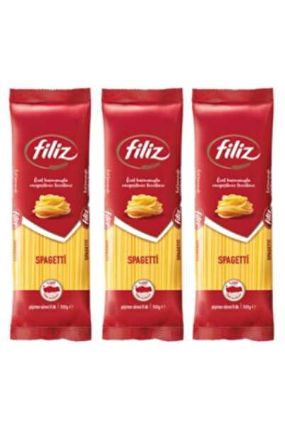 FİLİZ Spagetti Çubuk Makarna 500 Gr. X 3 Adet Uzun Makarna Özel Harman
