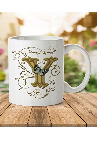 MET DESİGN كوب بورسلين حرف Y