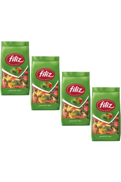 FİLİZ Sebzeli Burgu Makarna 350 Gr. X 4 Adet