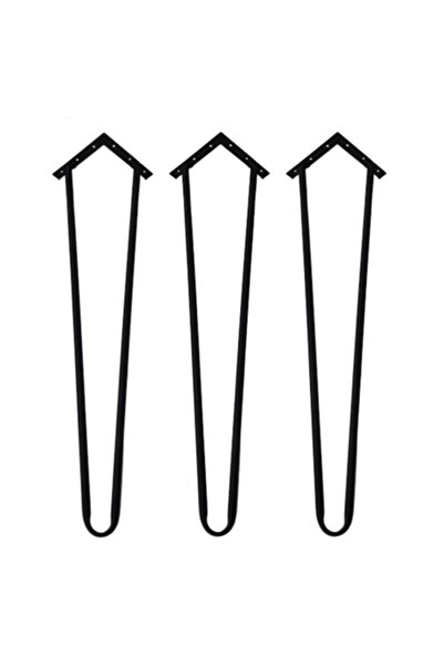 Grande Home Ahşap ve Kütük Sehpa Metal Firkete Ayak 51 cm 3 Lü Set