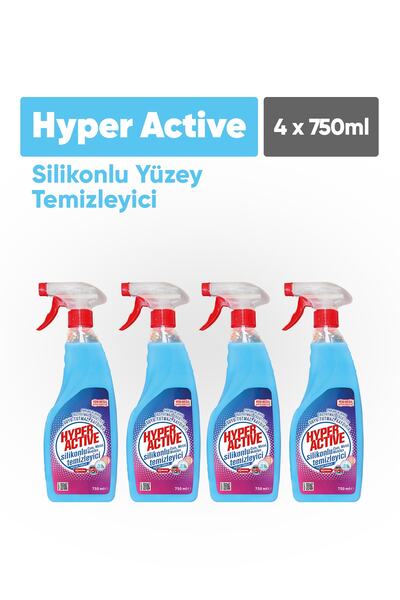 Hyper Hypo Hyper Active Silikonlu Yüzey Temizleyici 750 Ml- 4`lü Paket