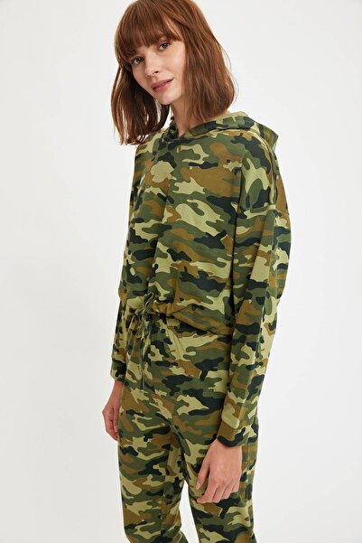DeFacto Pyjamaoberteil - Grün - Camouflage