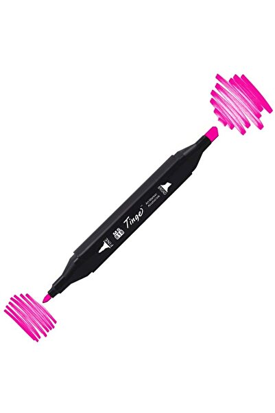 Tinge قلم ماركر مزدوج الطرف F125 فلورسنت روز