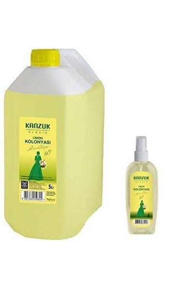 Kanzuk Kolonya 80 Derece 5 Litre Limon Kolonyası 170 Ml 80 Derece Sprey Limon...
