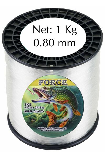 Force Effe Net 1kg Coil Fishing Line 0.80mm Check 33.28kg 1600 Meters