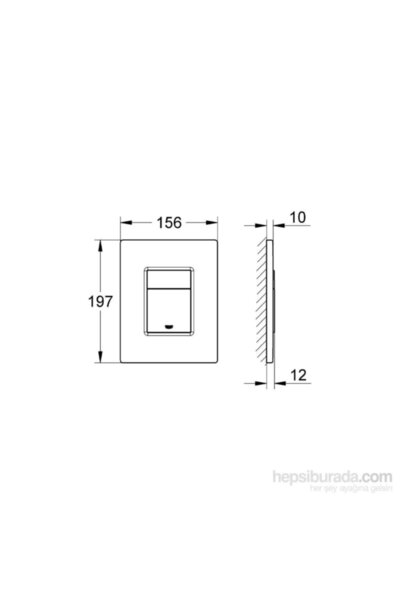 Grohe Skate Cosmopolitan Gömme Rezervuar Kumanda Paneli- (parlak Krom ) - 38732000