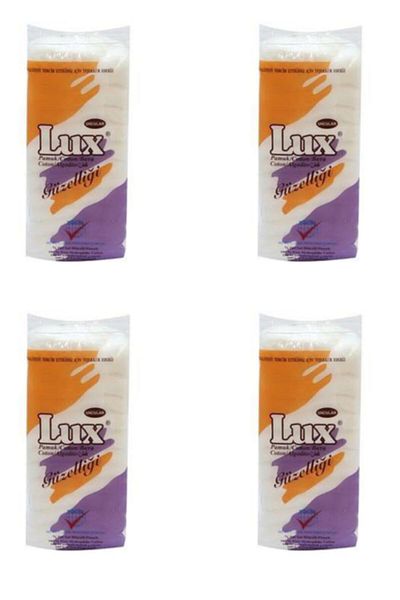 LUX Women's White Hydrophilic Cotton 100 gr 4 Pieces