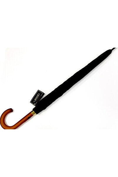 snotline -april Lord Erkek Şemsiye Yarım Otomatik Ahşap Sap Baston Şemsiye