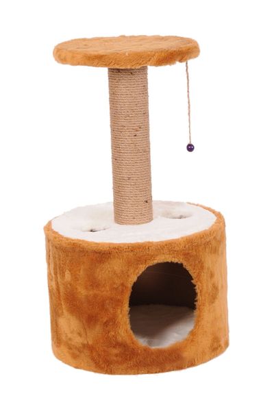 Cathause Cat House Cat Scratching Platform Cylinder Brown 72 Cm