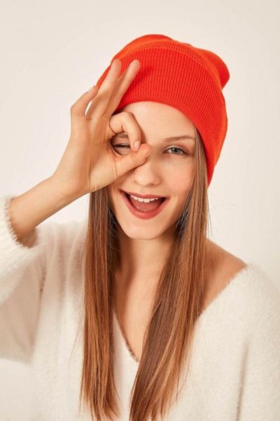 Makro Optik Orange Beanie Unisex