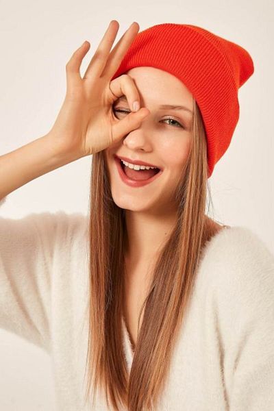 Makro Optik Orange Beanie Unisex